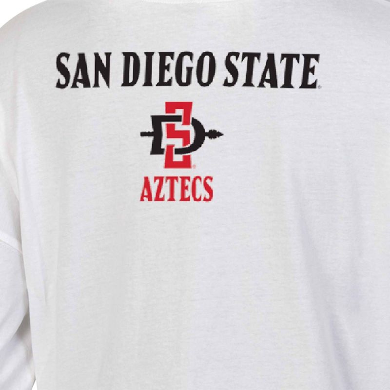 NCAA San Diego State Aztecs Women&#39;s White Long Sleeve T-Shirt, 3 of 4