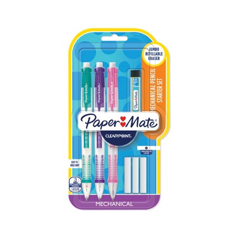 3ct Mechanical 2 Pencil Starter Kit Clearpoint 7mm Paper Mate