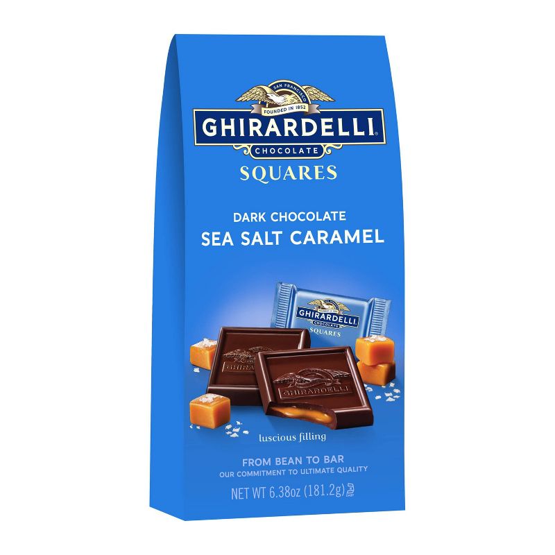 Ghirardelli Dark Sea Salt Caramel Chocolate Candy Squares - 6.38oz, 1 of 16