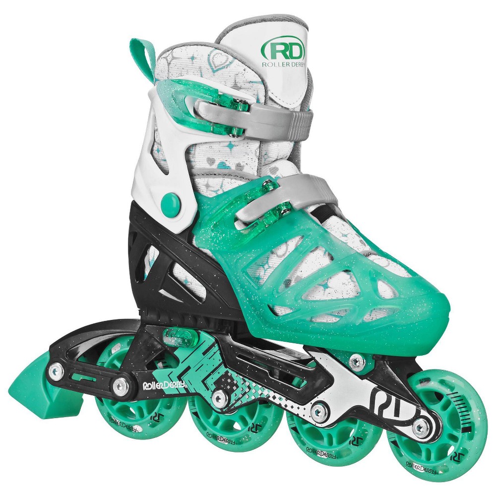 Photos - Roller Skates Roller Derby Tracer Adjustable Kids' Inline Skate - Green (S) 