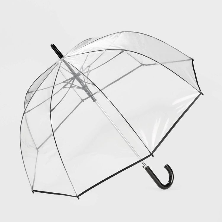 ShedRain Bubble Umbrella - Clear: Auto-Open Solid Plastic Handle, 52" Span, 1 of 4