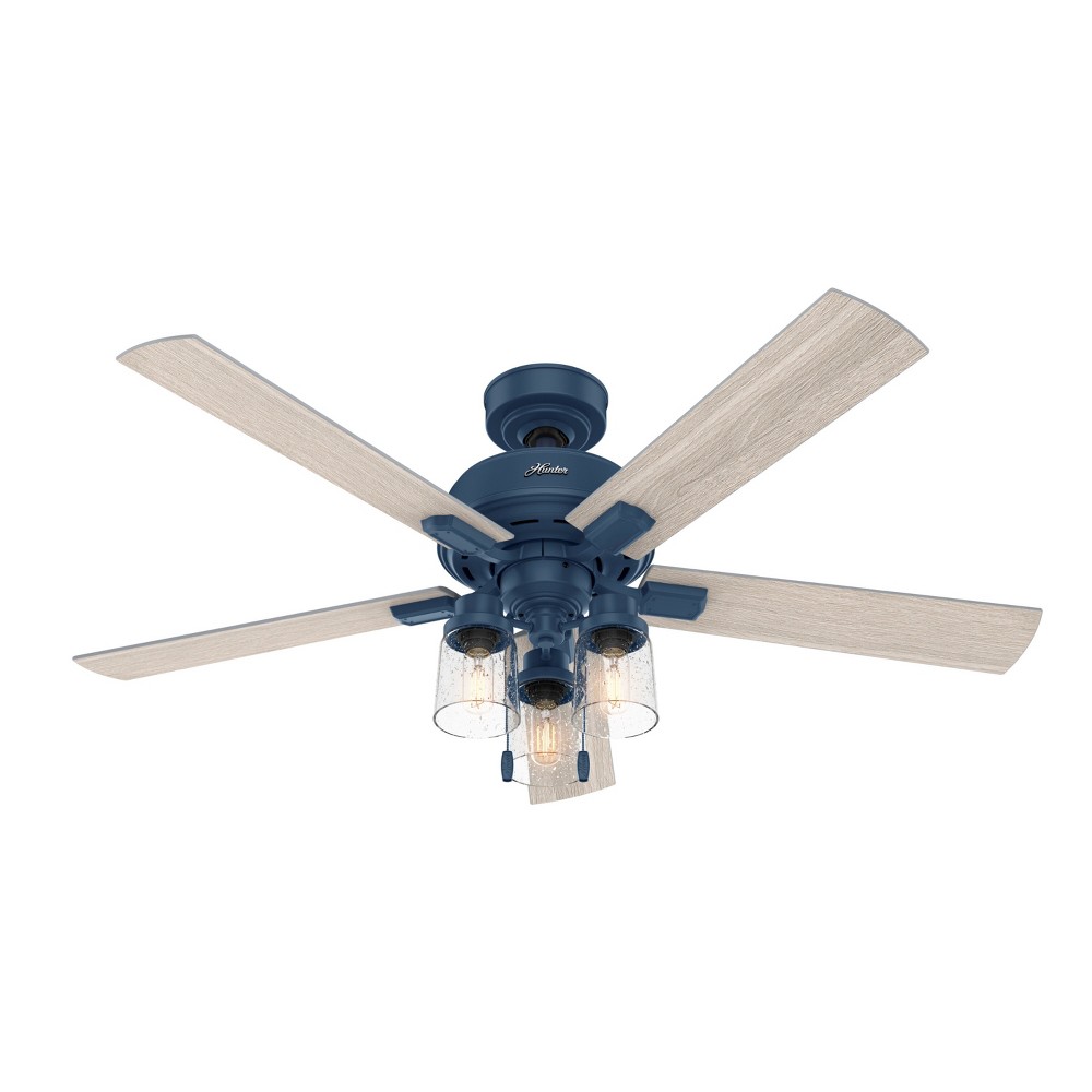 Photos - Air Conditioner 52" Hartland Ceiling Fan  Indigo Blue - Hunter Fa(Includes LED Light Bulb)