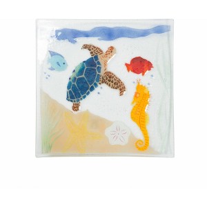 Pavilion Gift Company - Under the Sea - 10" Square Plate - Decorative Trays and Platters - 1 of 3