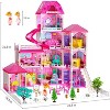 TEMI Villa Toys for 3 4 5 6 7 8 Years Old Girls - 4 Storeys 10 Rooms, Indoor Playset with 2 Dolls Figures, Furniture and Accessories - 2 of 3