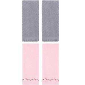 REGALWOVEN 4 Pcs Soft Absorbent Decorative Hand Towel for Bathroom, Kitchen 13" x 29" - 1 of 4