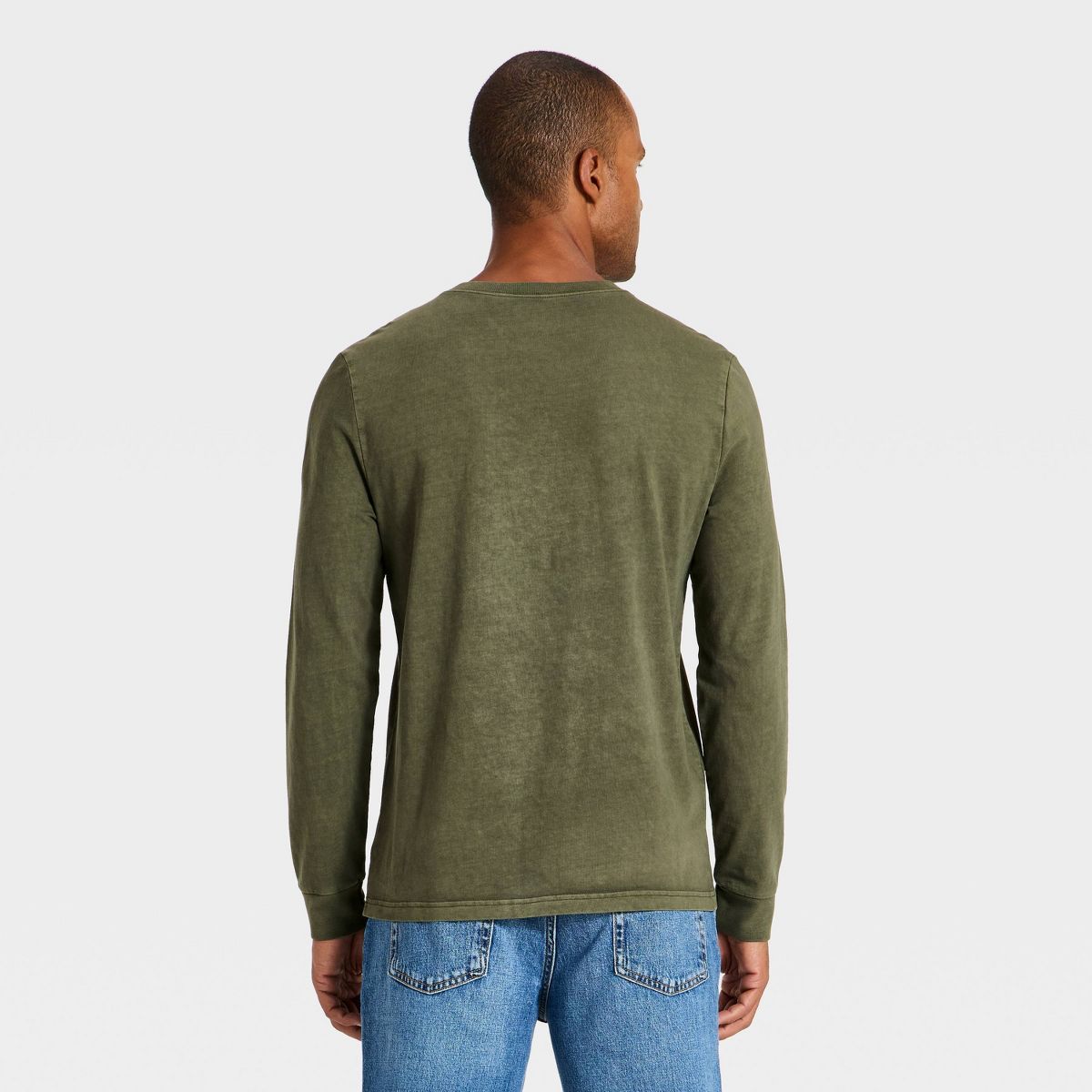 Men's Vintage Long Sleeve Lightweight Texture Henley Shirt - Goodfellow & Co™ - thumbnail 8