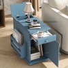 NicBex Vintage Multifunctional Storage End Table with Flip Top & Bookshelf,Small Side Table for Bedroom,Living Room - 2 of 4