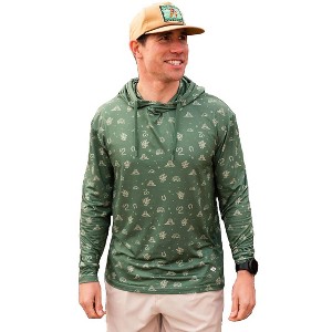 Burlebo Men's Long Sleeve Hoodie Sweatshirt (Out West, Small) - 1 of 3