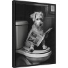 Amanti Art Good Boy Dog Toilet Art by Niky Rahner Framed Canvas Wall Art - 2 of 4