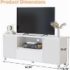 Jojoka Modern White Wood TV Console Table for TVs Up to 70", White - 2 of 4