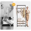 Coat Rack, Hall Tree with Shoe Bench for Entryway, Entryway Bench with Coat Rack, 4-in-1Multifunctional Hallway Organizer w/5 Removable Hooks - 4 of 4