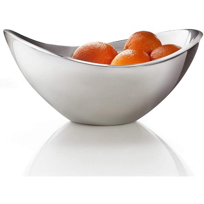 Elegant 9" Metallic Alloy Serving Bowl for Desserts and Appetizers