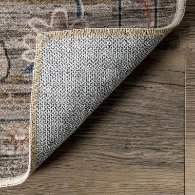 Cleora Multicolor Floral Machine Washable Area Rug