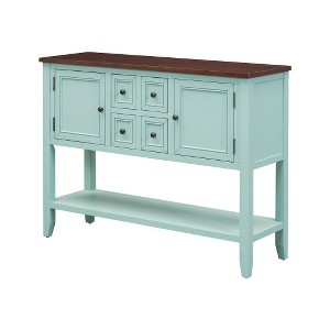 LunaLulinlk Storage Vintage Console Table with Four Small Drawers and Bottom Shelf for Living Rooms, Entrances and Kitchens - 1 of 4