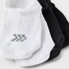 Women's 10pk Lightweight Liner Socks - All In Motion™ Black/White 4-10: Arch Support, Reinforced Heel & Toe - 3 of 3