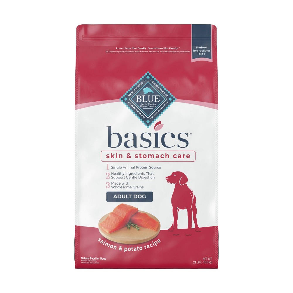 Photos - Dog Food Blue Buffalo Basics Skin & Stomach Care, Natural Adult Dry  with S 