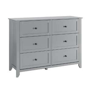6-Drawer Dresser Storage Cabinet for Bedroom, Modern Wood Organizer TV Stand Console for Living Room, Entryway & Hallway - 1 of 4