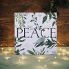 Lumabase Battery Operated Lighted Wall Art with Remote Control Peace - 3 of 4