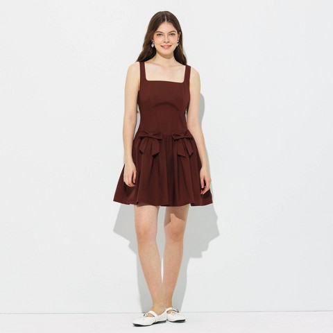 Женские платья Wild Fable Women's Sleeveless Bow Tie Accent Mini Dress - Wild Fable™ Brown S