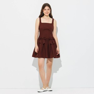 Women's Sleeveless Bow Tie Accent Mini Dress - Wild Fable Brown M