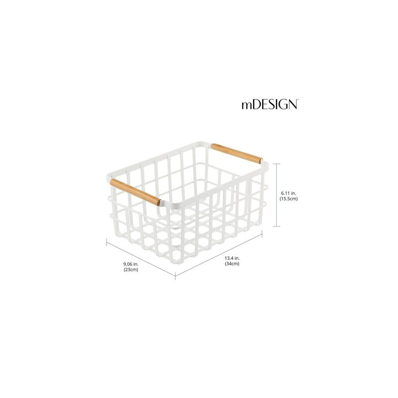 mDesign Metal Food Organizer Storage Basket, 4 of 10