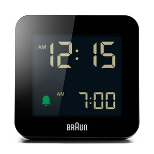 Braun Digital Alarm Clock with Snooze and Negative LCD Display - 1 of 4