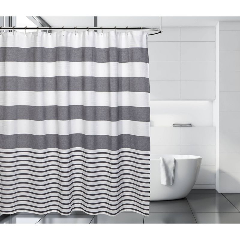 Catalina Shower Curtain Gray/White - Moda at Home, 6 of 7