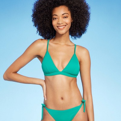 Women's Ribbed Square Neck Underwire Bikini Top - Shade & Shore™ Green :  Target