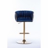 PAGED Modern Height-Adjustable Swivel Bar Stools Set of 2, Counter Stools with Backs for Pub, Dining Room - 4 of 4