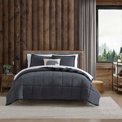 Eddie Bauer Cabin Plaid Comforter Set Gray