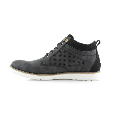 Polar Fox Mens Sanders MPX506058 Mid-Top Perforated Casual Sneaker Boots, in Grey, Size 13 — фото 4