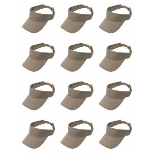 12 Pack Sun Visor Hats Stylish Protection for Sun and Heat - 1 of 4