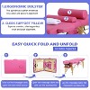 BestMassage Massage Bed Portable 2 Fold Massage Table with Towel Hanger Oil Pouch Half & Round Bolsters - 4 of 4