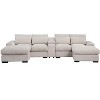 TiramisuBest Modern Luxe Modular Sectional Sofa with Built-in Console, USB Ports, Reclining & Ottomans for Living Room, Dark Gray - 3 of 4