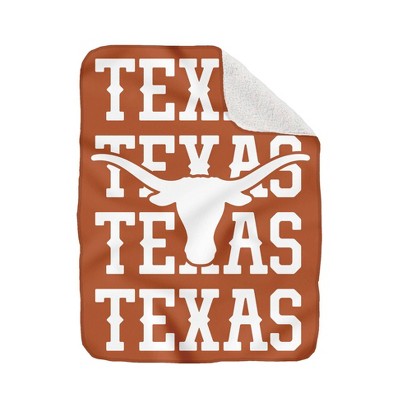 NCAA Texas Longhorns Collegiate Echo Wordmark Plush Throw Blanket