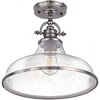 Quoizel Lighting Grant 1 - Light Semi-Flush Mount in  Brushed Nickel - 3 of 4
