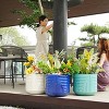 NAYSAYE Planter Ceramic Flowerpot Modern Design for Indoor Outdoor Garden, Milk White, 16.15"*16.15"*14.38" - 4 of 4