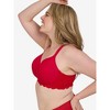 Leading Lady The Zoey – Lace Band Molded Wireless T-Shirt Bra in Pepper Red, Size: 54D. - 3 of 4