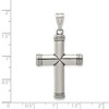 Black Bow Jewelry Sterling Silver Antiqued Solid 2D Latin Cross Pendant, 25 x 47mm - 4 of 4