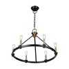 Artcraft Lighting Notting Hill 6 - Light Chandelier in  Black/Brushed Brass - 4 of 4