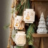 5"H Sullivans Christmas Stoneware Winter Lantern Set of 3, Cream, Indoor Christmas Decor - 3 of 3