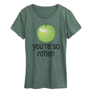 Women's - Instant Message - You're So Rotten Short Sleeve Graphic T-Shirt - 1 of 4