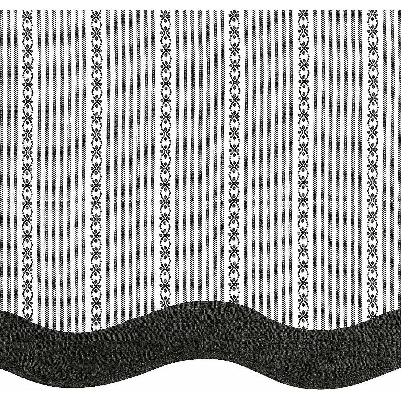 Kate Aurora Country Farmhouse Striped Window Valance Curtain Treatments - Assorted Colors, 3 of 4