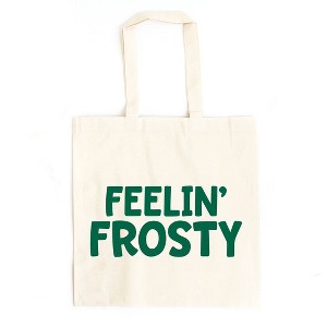 City Creek Prints Feelin' Frosty Canvas Tote Bag - 15x16 - Natural - 1 of 2