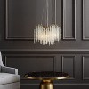 ALOADECOR Modern Glam Crystal Chandelier  Branch Style Pendant Ceiling Light for Dining Room Living Room - 2 of 4