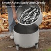 20.5" Smokeless Fire Pit with Air Switch, Wood Burning Portable Stainless Steel Outdoor Firepit with Removable Stand and Ash Pan - 4 of 4