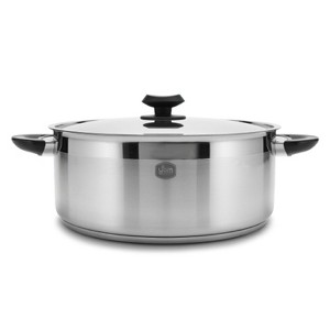 YBM Home Professional Chef's 18/10 Stainless Steel Stock Pot Covered Tri-Ply Capsule Base With Bakelite Handle, Induction Compatible - 1 of 3