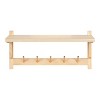 Kate and Laurel Meridien Rectangle Wood Functional Shelf, 24x8x12, Natural - 2 of 4