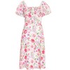 QUIZ Women's Woven Floral Puff Sleeve Midi Dress - 4 of 4