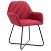 vidaXL Dining Chairs 2 pcs Red Fabric - 2 of 4